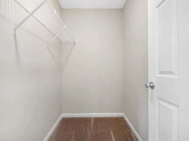 a view of small space with empty racks