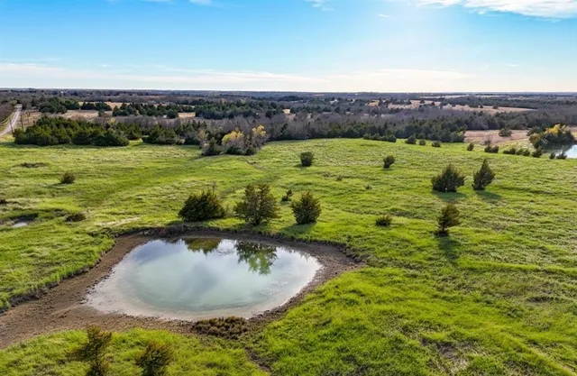 a view of a swimming pool with a yard