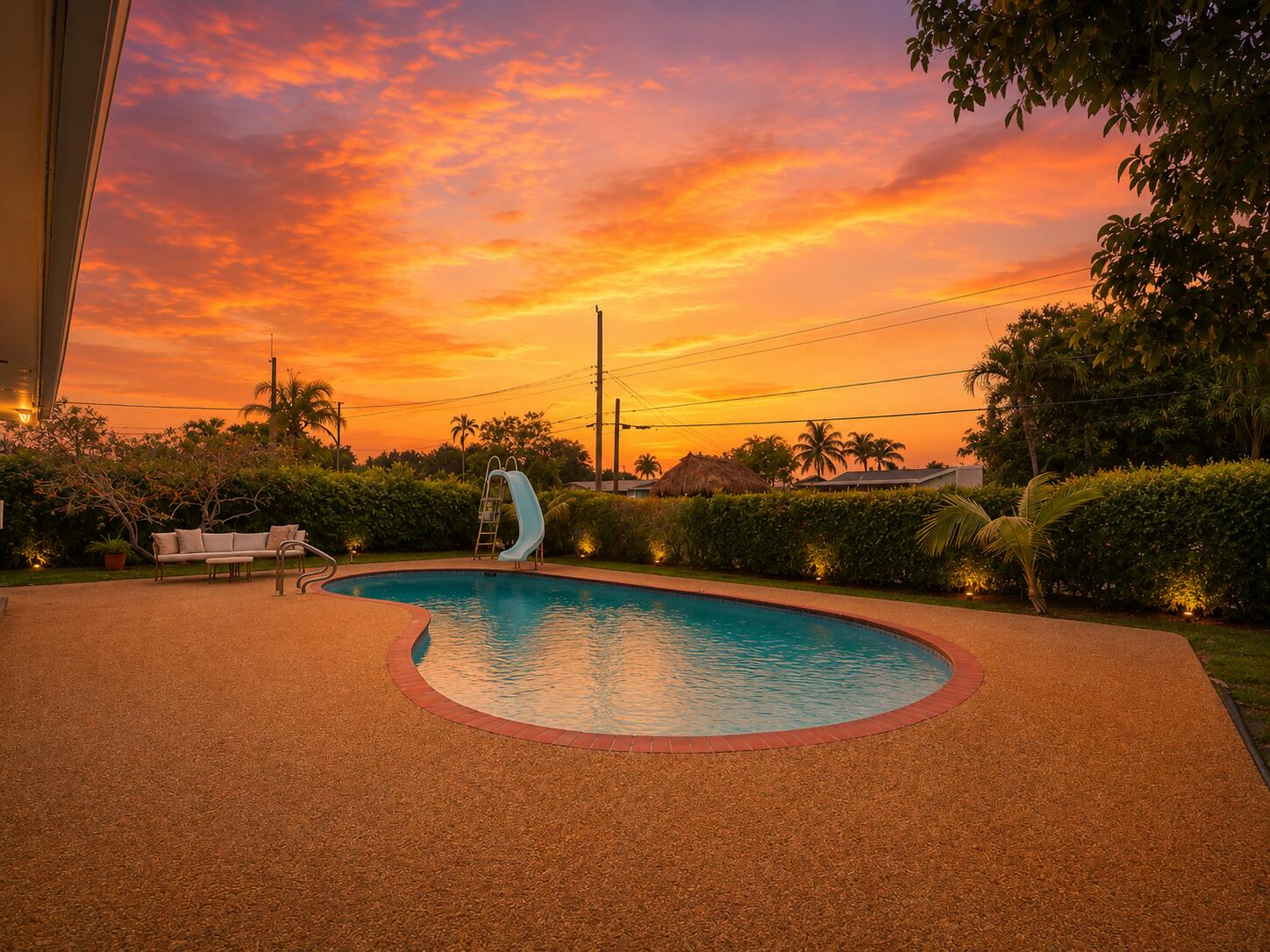 5501 Monroe Street Hollywood, FL 33021 - Photo 4 of 31 pool sunset