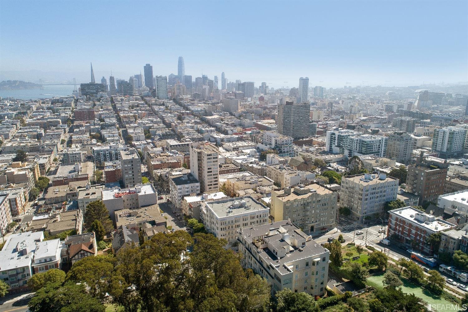1925 Gough Street, Unit 11 San Francisco, CA 94109 - Photo 42 of 46 an aerial view of a city with lots of residential buildings