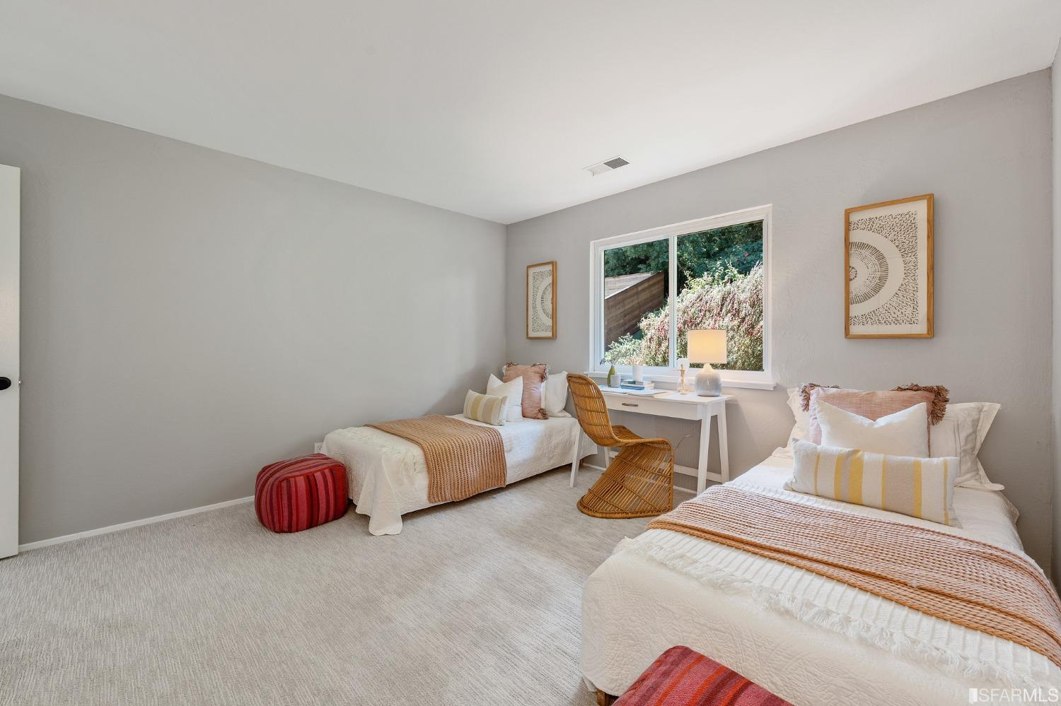 47 Malta Drive San Francisco, CA 94131 - Photo 31 of 40 a bedroom with bed and a couch