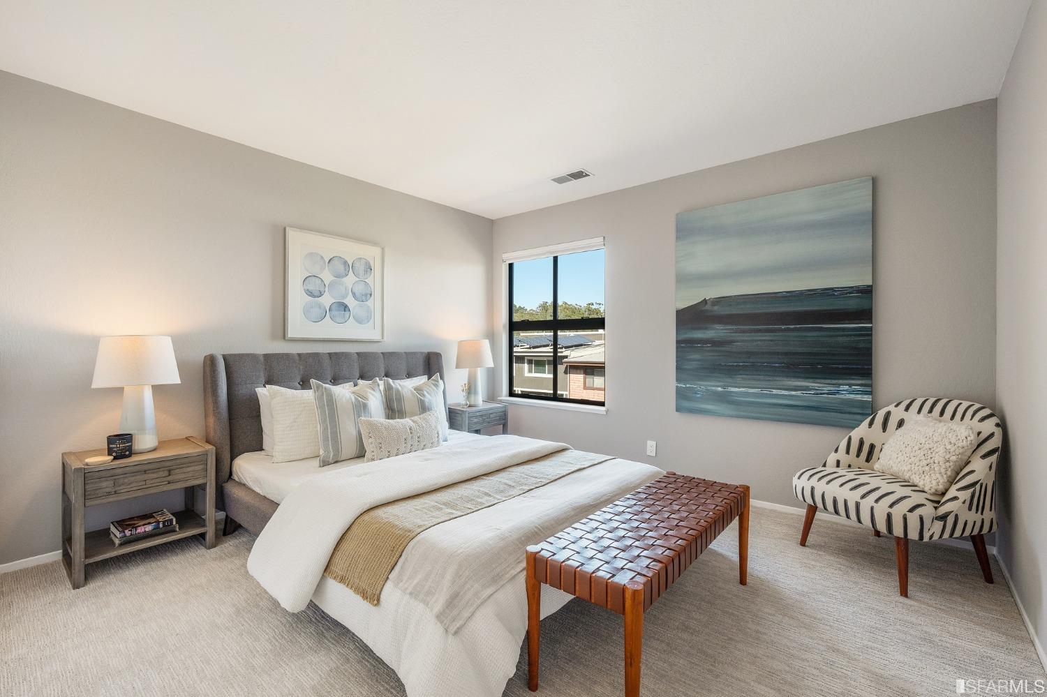 47 Malta Drive San Francisco, CA 94131 - Photo 32 of 40 a bedroom with a bed and a couch