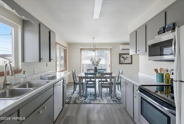 a kitchen with sink cabinets and counter space