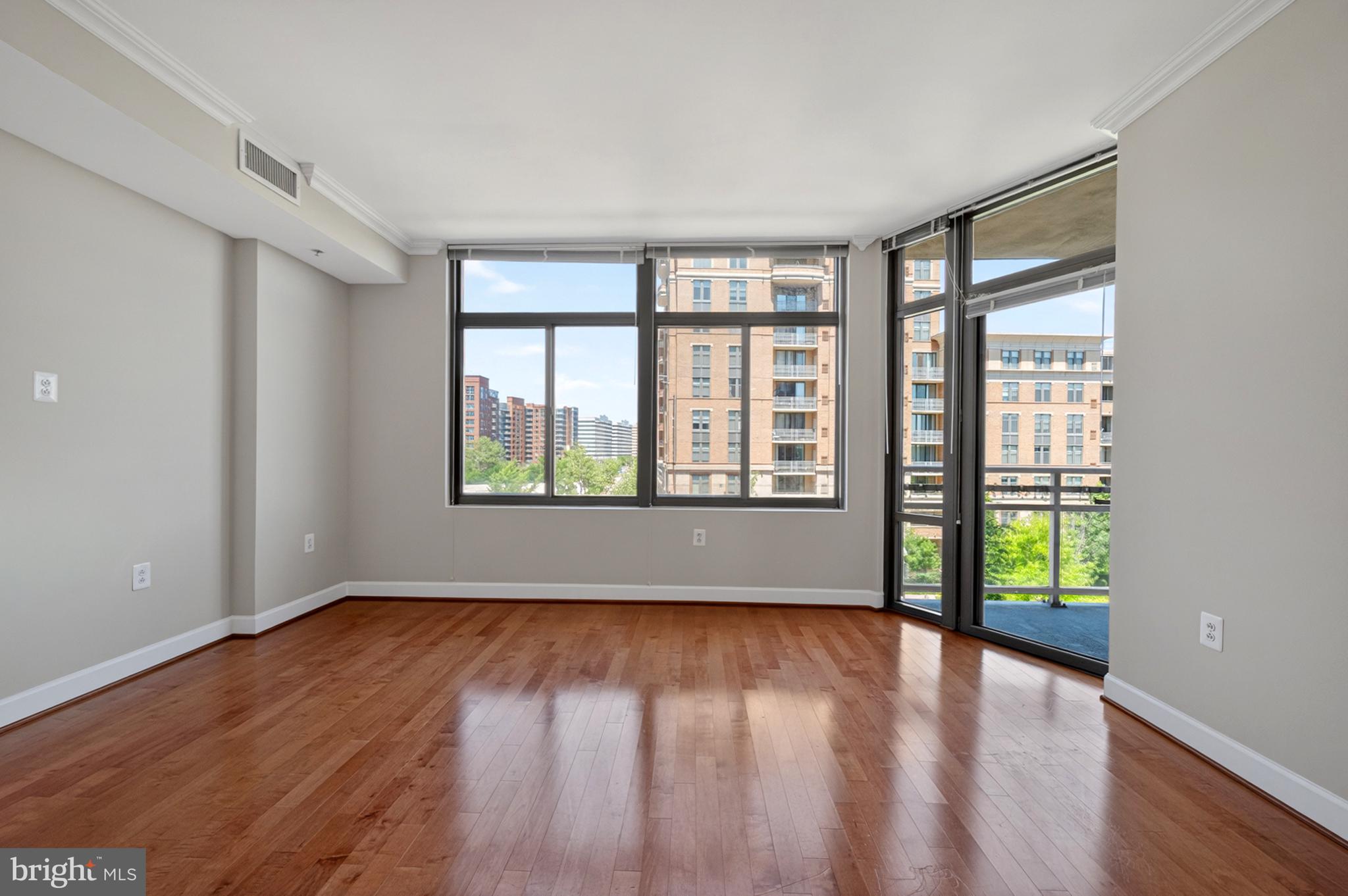 3650 South Glebe Road, Unit 445 Arlington, VA 22202 - Photo 12 of 53 Living Room opens to private balcony