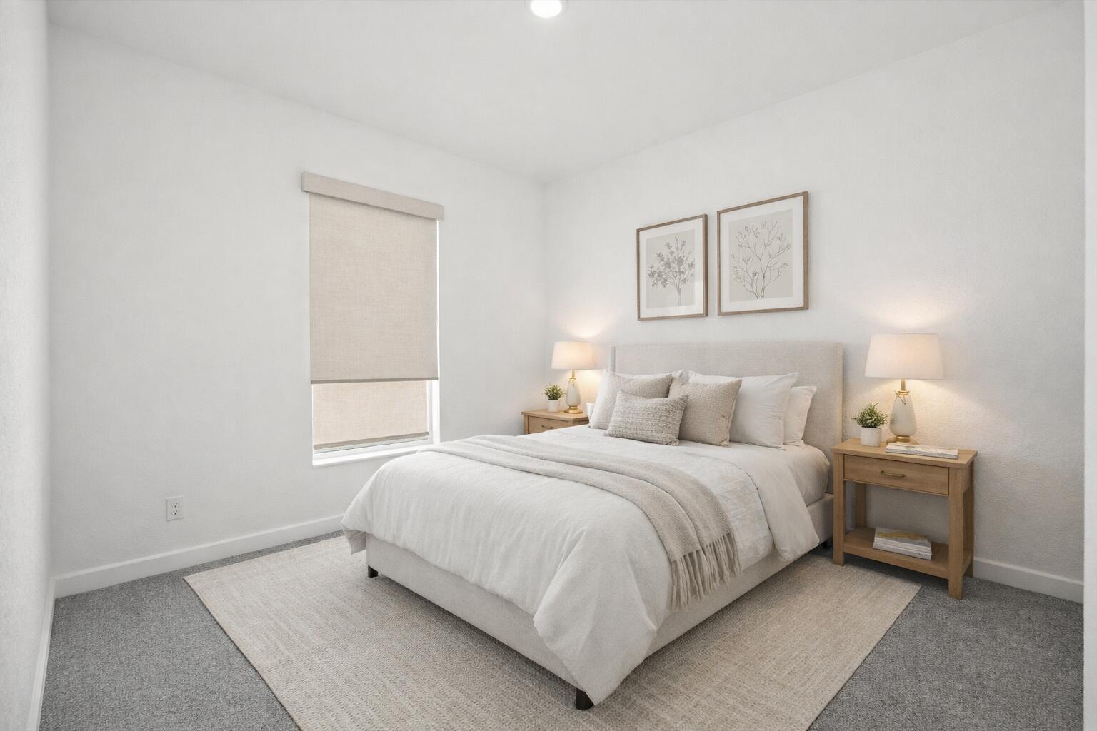 2575 Southeast Bonita Street Stuart, FL 34997 - Photo 6 of 17 a bedroom with a bed and a night stand