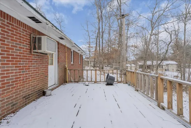 a view of balcony with small garden