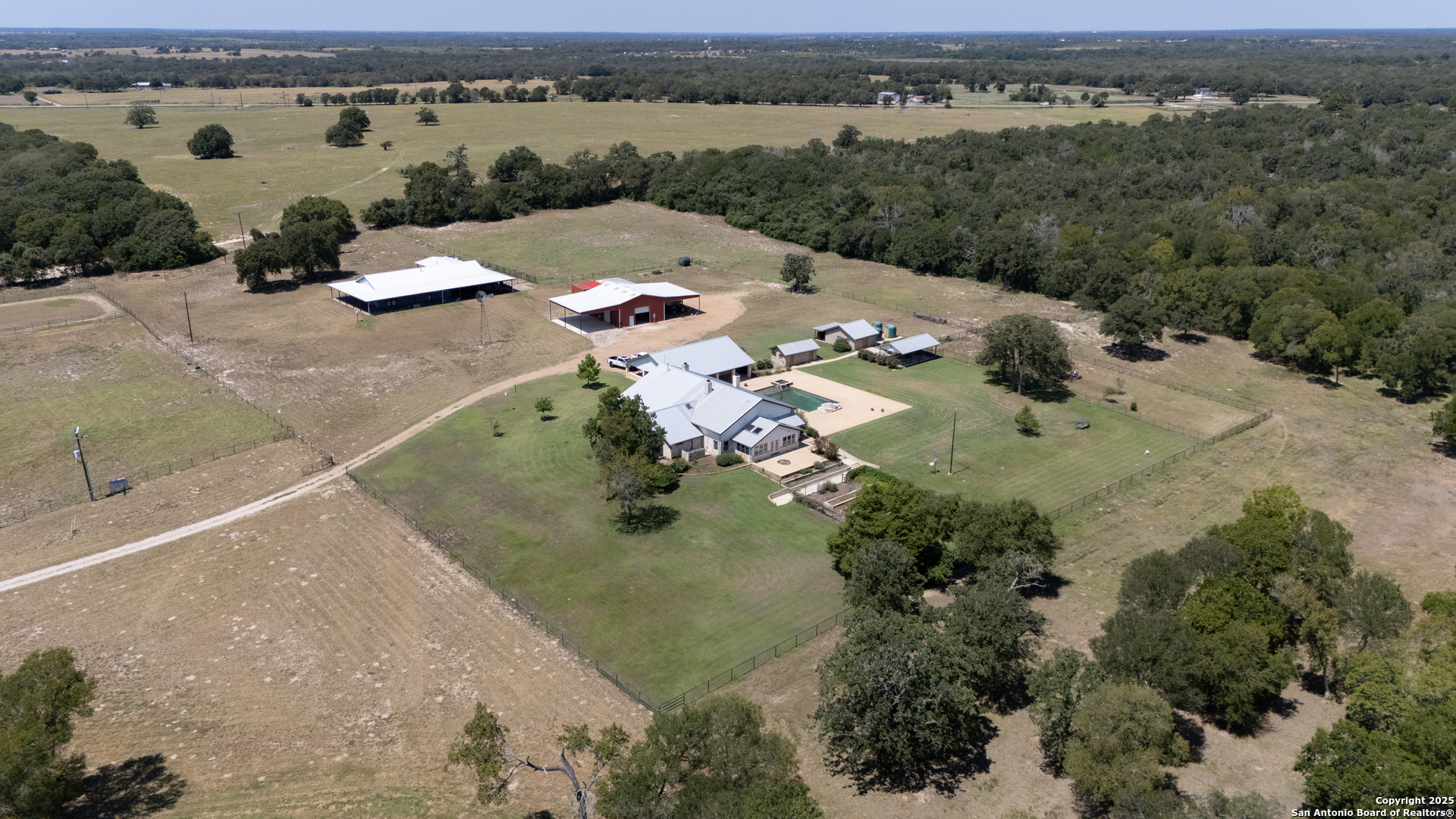 9560 Old Colony Line Road Dale, TX 78616 - Photo 33 of 41 an aerial view of a houses with outdoor space