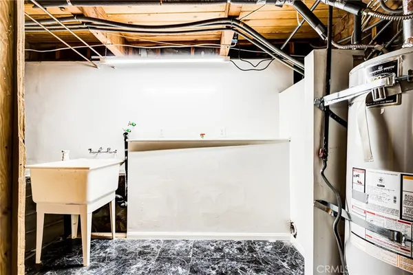 a utility room with a washer and dryer
