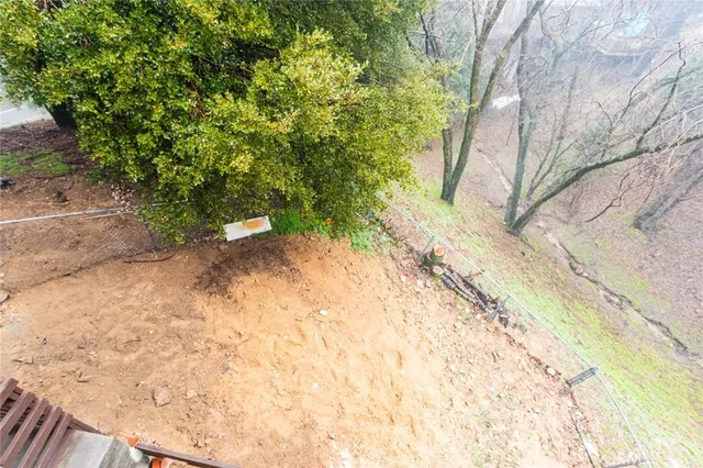 a view of backyard with green space