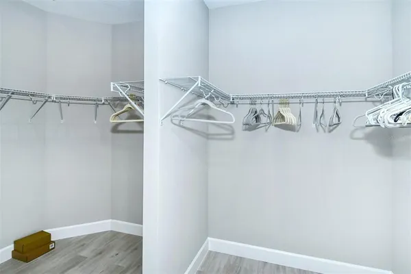 a view of a room with rack on the wall