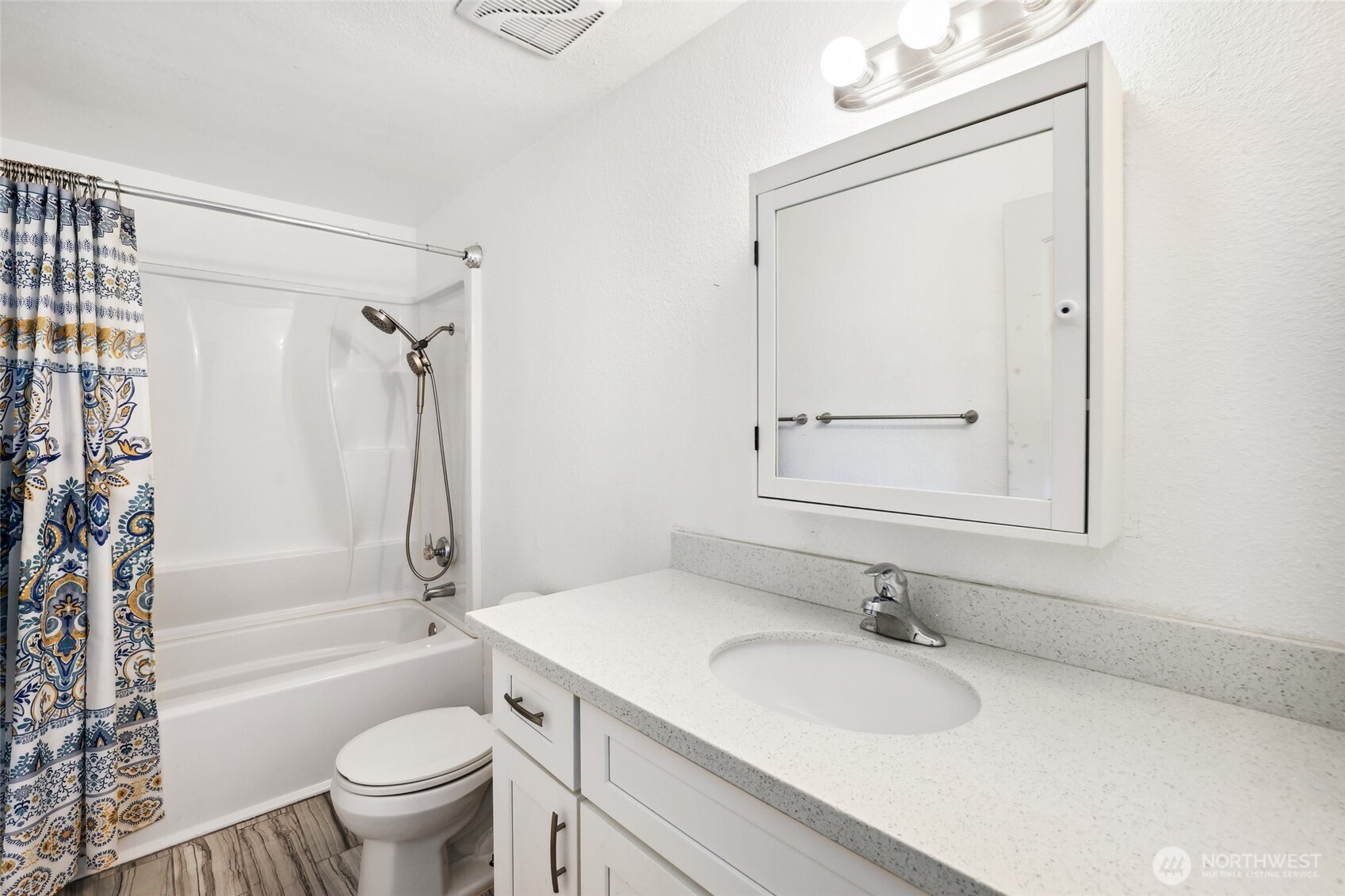 30831 13th Place South, Unit 13 Federal Way, WA 98003 - Photo 20 of 38 a bathroom with a granite countertop sink toilet and shower