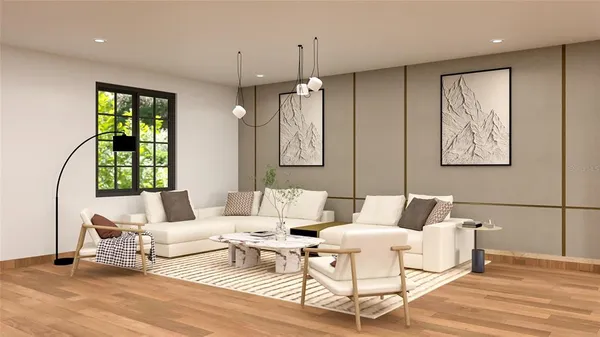 a view of a balcony with an outdoor space