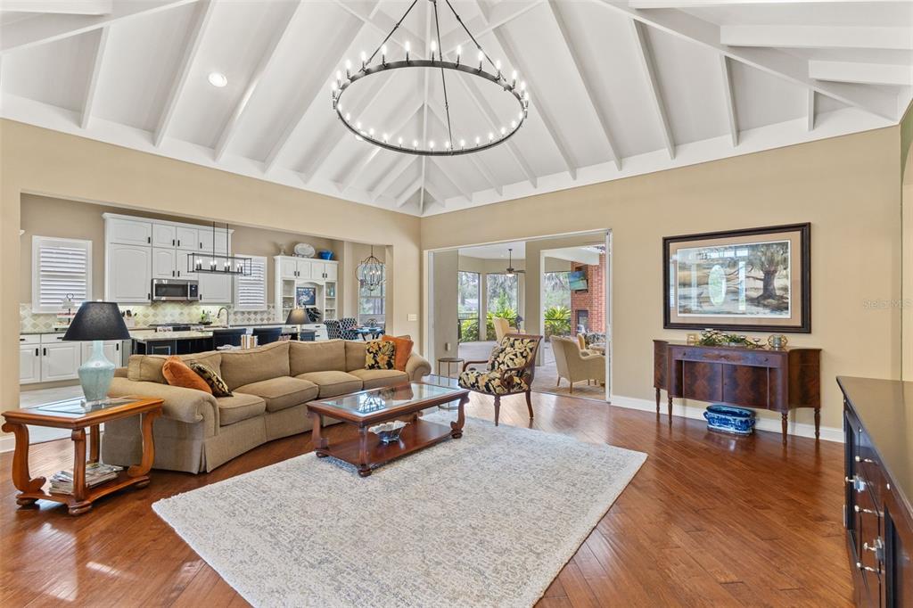 4978 Southern Valley Loop Brooksville, FL 34601 - Photo 20 of 78 a living room with furniture a dining table and a chandelier
