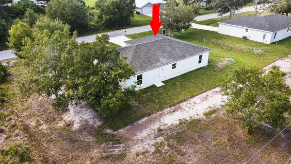 a aerial view of a house