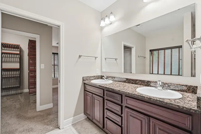 a view of a backyard with a garden