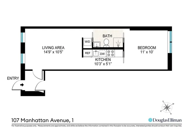 $2,950 | 107 Manhattan Avenue, Unit 1 | Upper West Side