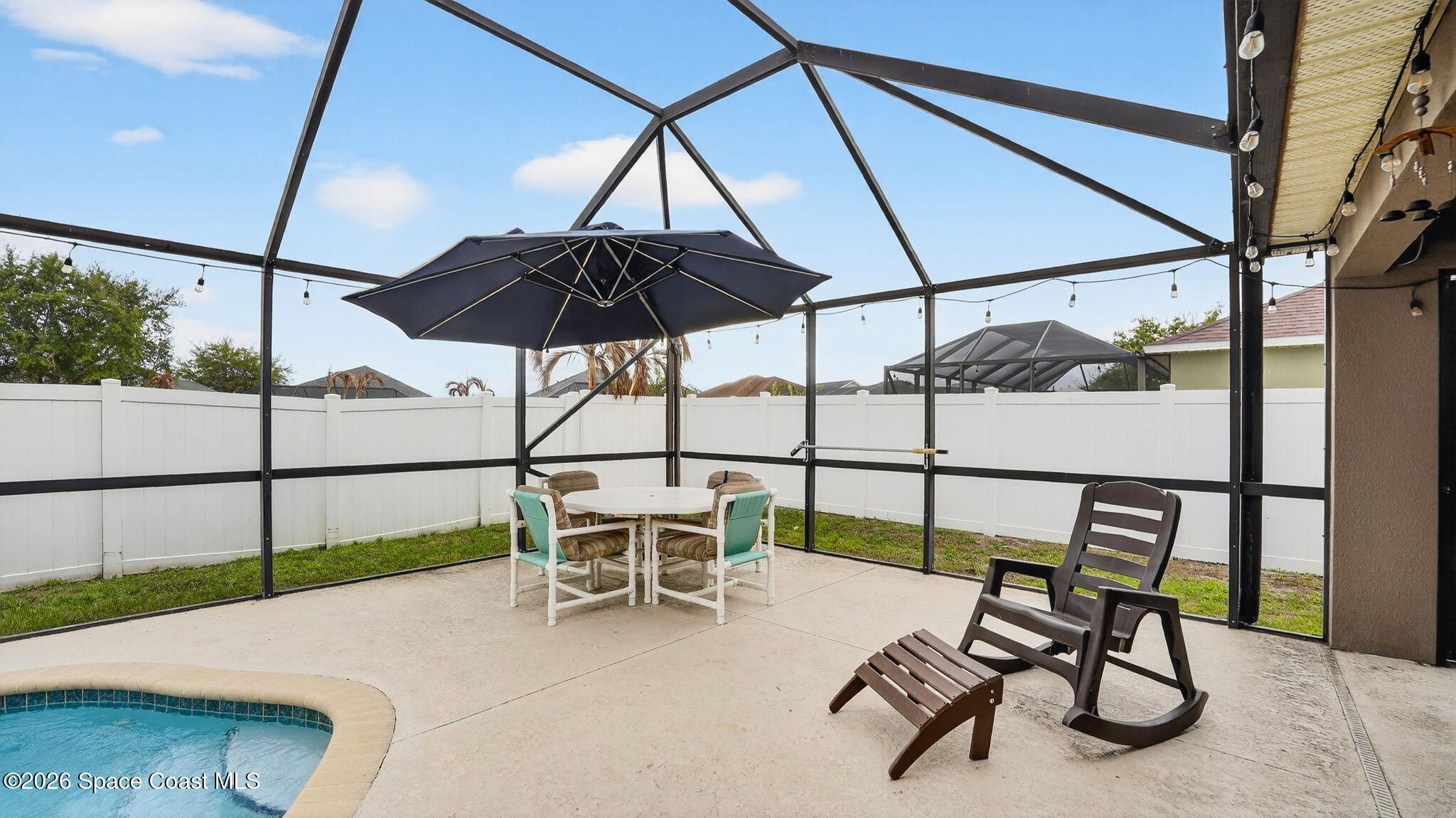 4082 Brantley Circle Rockledge, FL 32955 - Photo 29 of 53 a view of chairs and tables in the patio