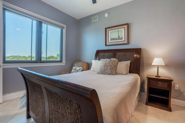 a view of a lake with a house