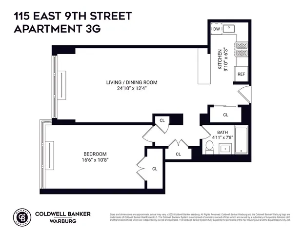 $895,000 | 115 East 9th Street, Unit 3G | Greenwich Village