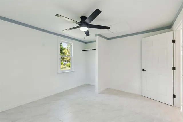 an empty room with a window