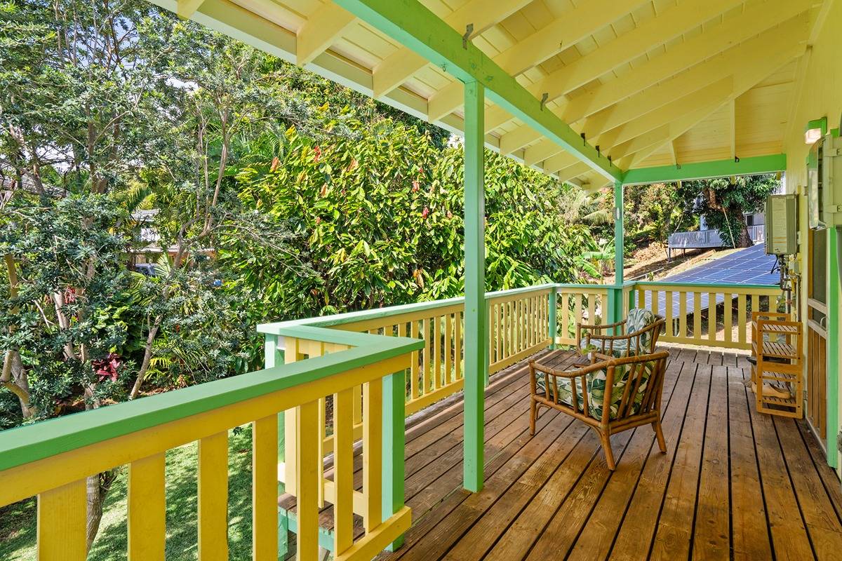4875 A Hauaala Road, Unit 2 Kapaa, HI 96746 - Photo 21 of 30 a view of balcony with wooden floor and outdoor space
