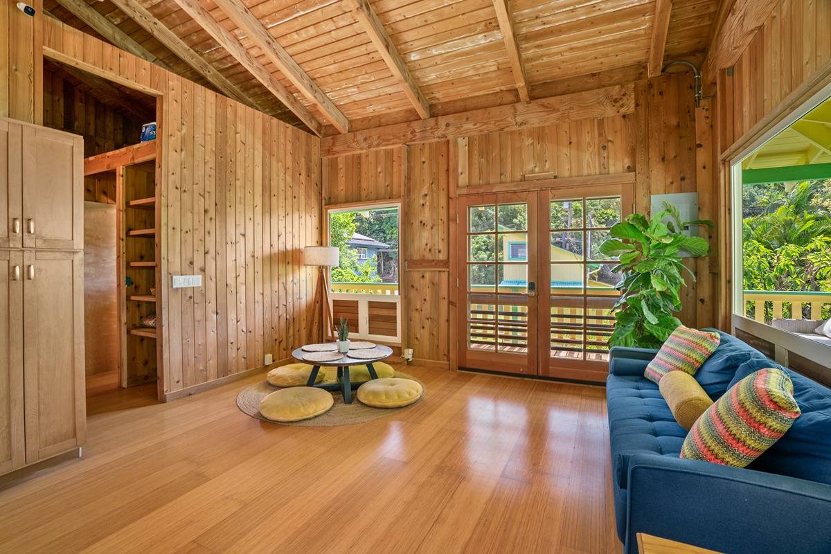 4875 A Hauaala Road, Unit 2 Kapaa, HI 96746 - Photo 7 of 30 a view of a livingroom with furniture and wooden floor