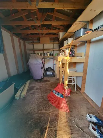 a view of storage and utility room