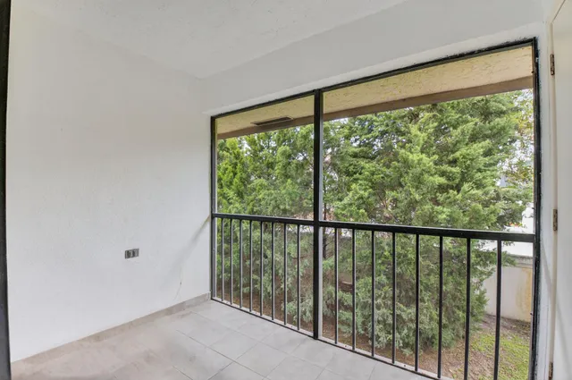 a view of a room with sliding window