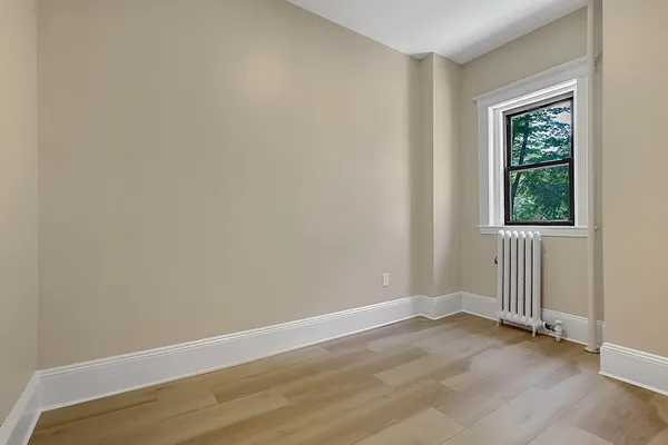 an empty room with a window