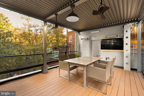 a outdoor space with chairs