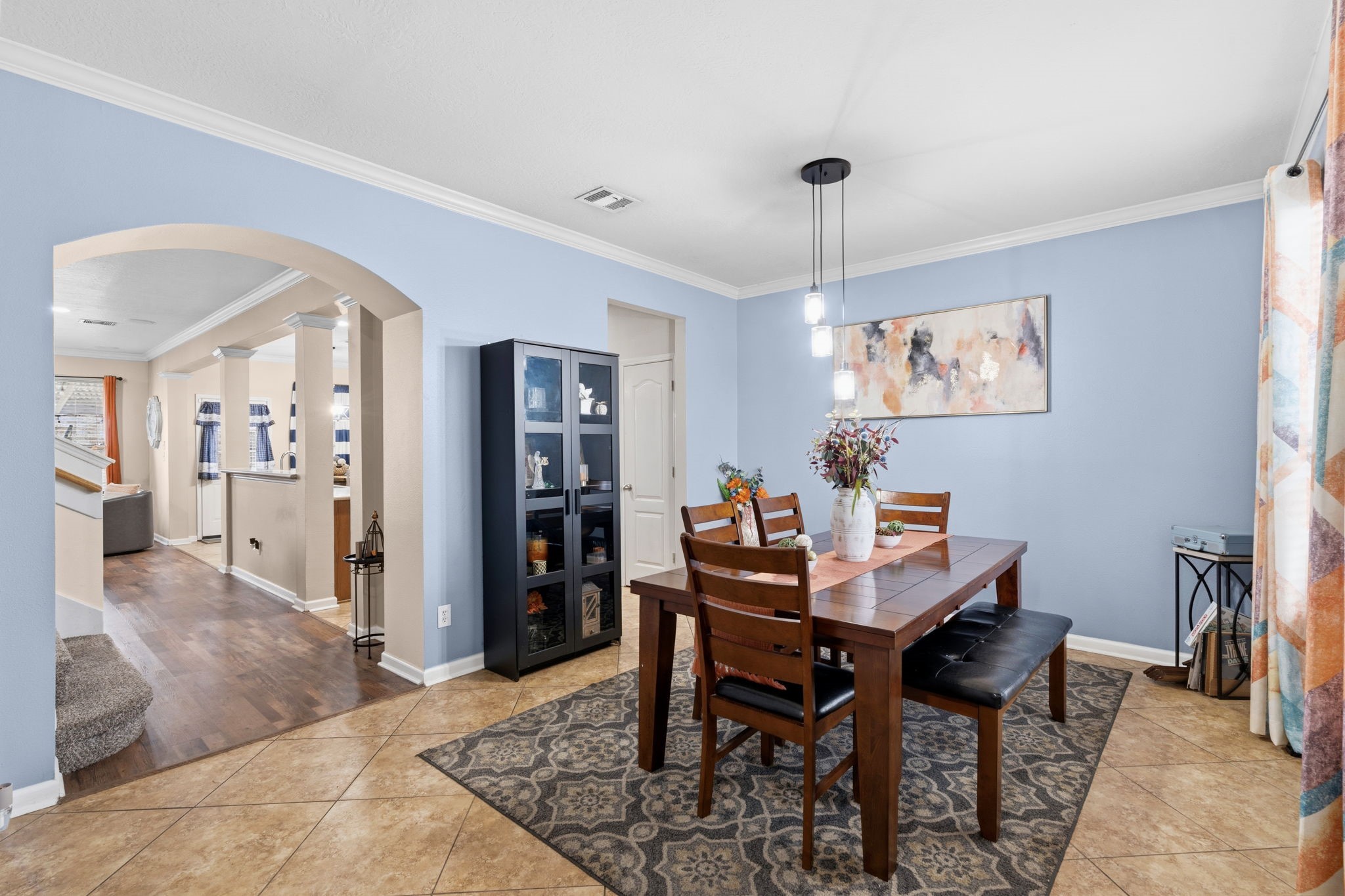 1319 Collier Point Lane Fresno, TX 77545 - Photo 12 of 33 Dining room is filled with natural light and offers the perfect setting for memorable dinners, holiday gatherings, and everyday moments with family and friends.