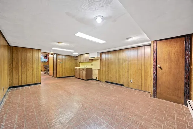 an empty room with a natural light