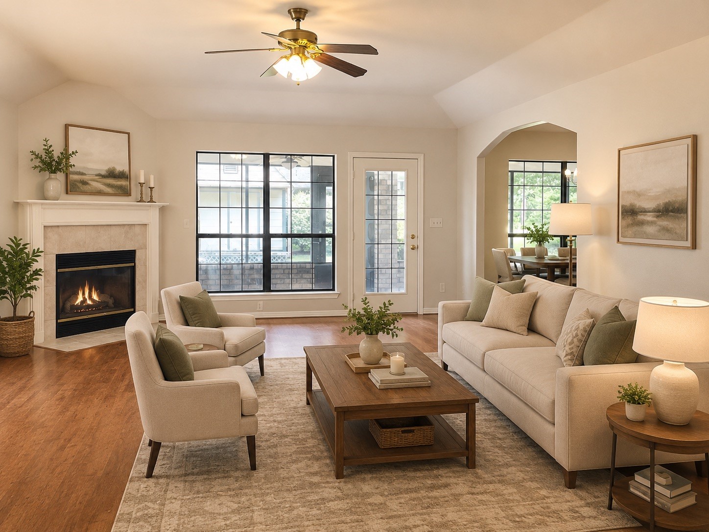 195 Coral Gables Trinity, TX 75862 - Photo 29 of 50 a living room with furniture and a fireplace