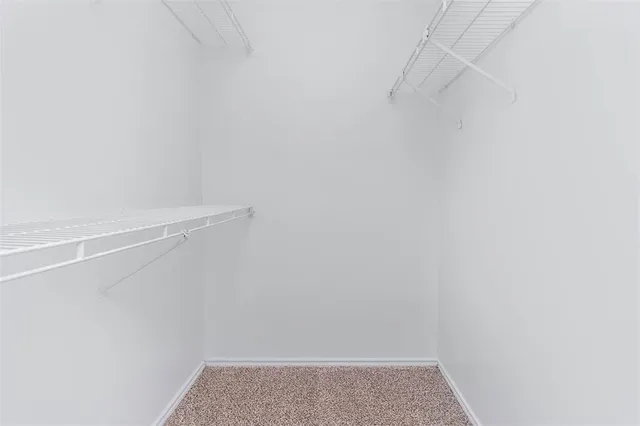 a view of small space with empty racks