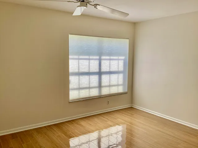 an empty room with a window