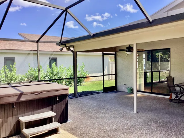 a house view with a outdoor space