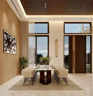 a living room with a couch and a table