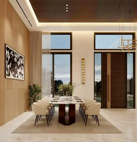 a living room with a couch and a table