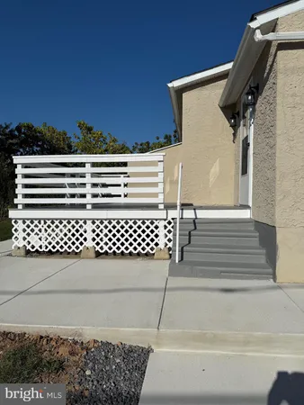 a view of a terrace with sky view