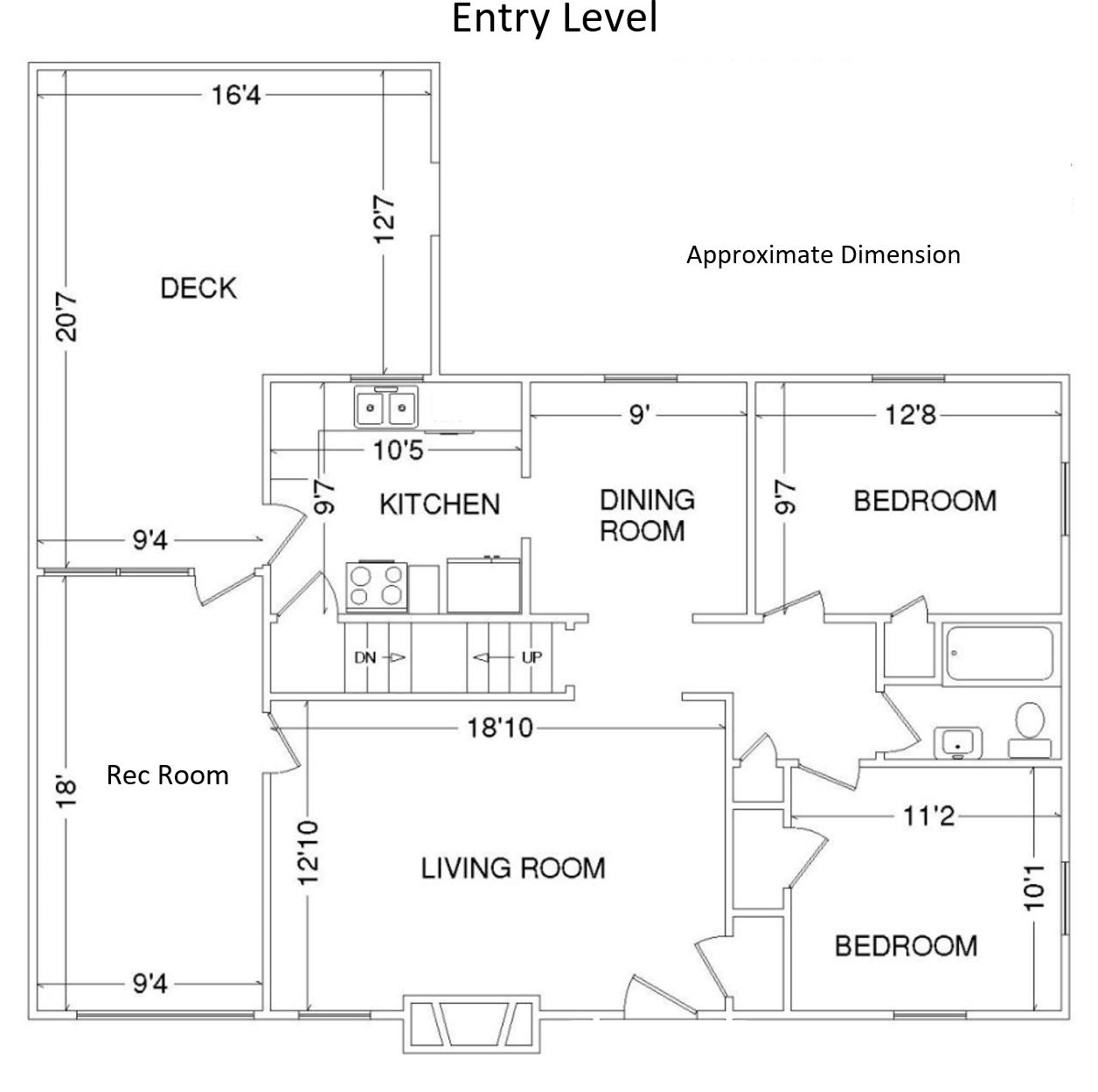 2530 Livingston Road Southwest Roanoke, VA 24015 - Photo 23 of 25 Entry Level Floor Plan