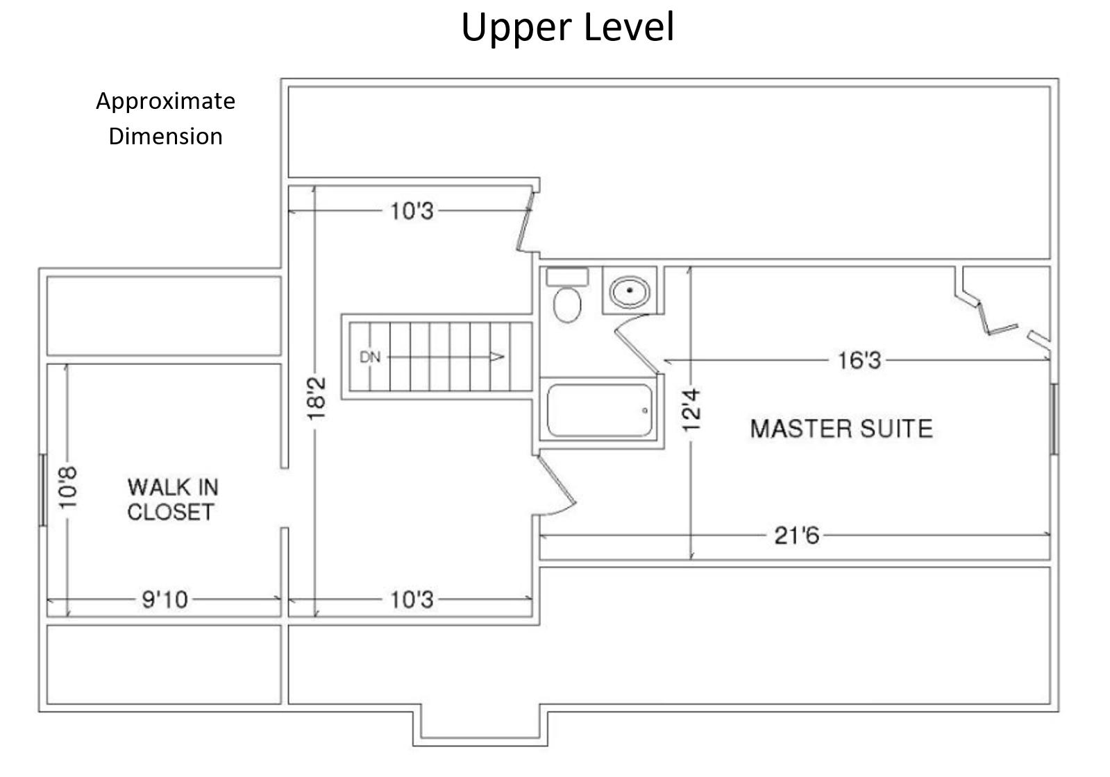 2530 Livingston Road Southwest Roanoke, VA 24015 - Photo 24 of 25 Upper Level Floor Plan