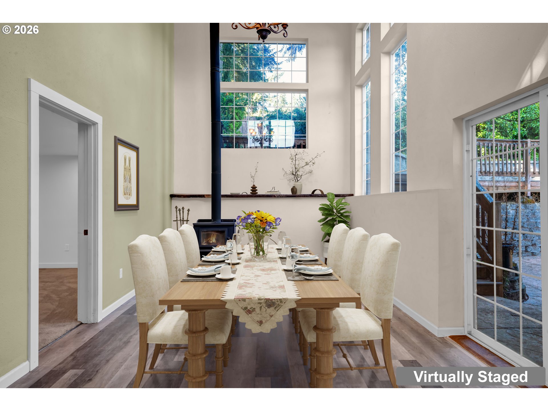 947 South R Street Cottage Grove, OR 97424 - Photo 12 of 48 a view of a dining room with furniture and wooden floor