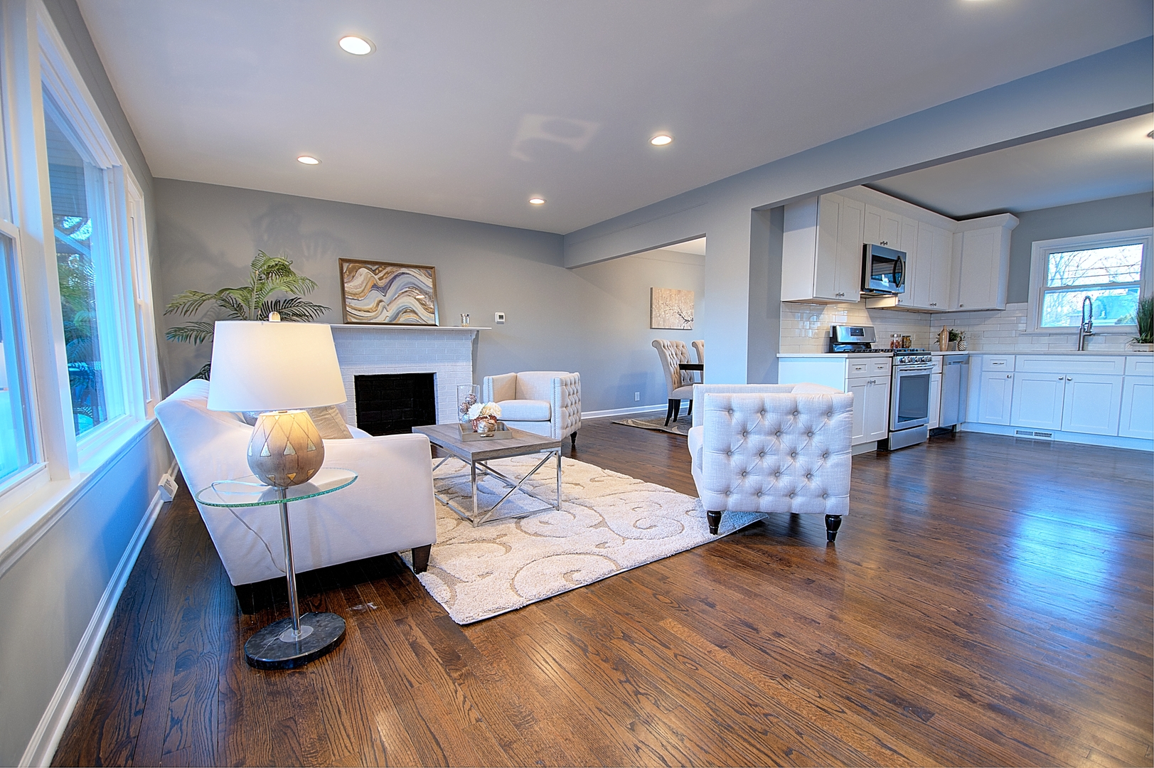 1407 Birch Road Homewood, IL 60430 - Photo 2 of 13 a living room with furniture and a wooden floor