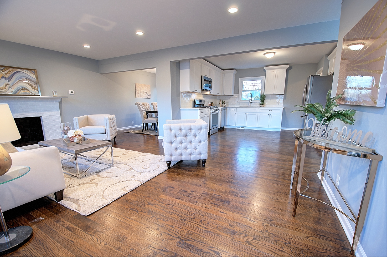 1407 Birch Road Homewood, IL 60430 - Photo 4 of 13 a living room with furniture and a wooden floor