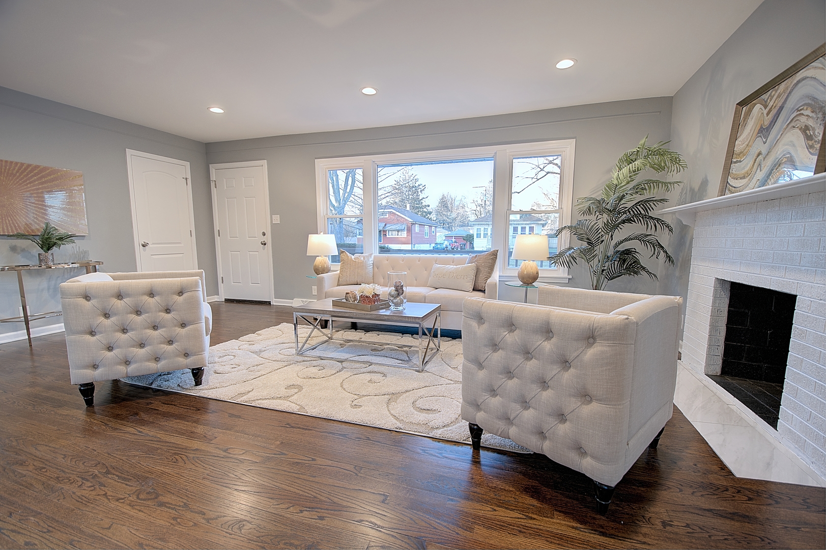 1407 Birch Road Homewood, IL 60430 - Photo 5 of 13 a living room with furniture and a fireplace