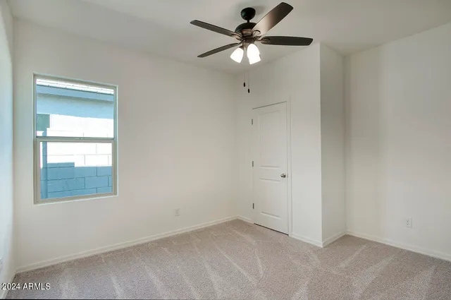 an empty room with a window