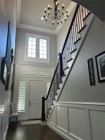 a view of an entryway with staircase