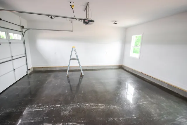 a view of balcony with wooden floor