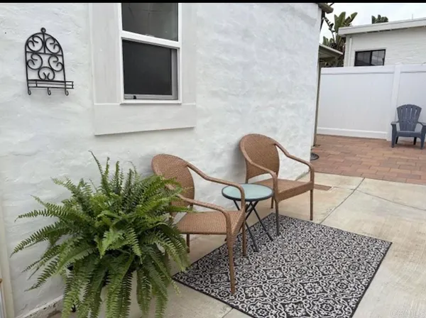 a front view of a house with entertaining space