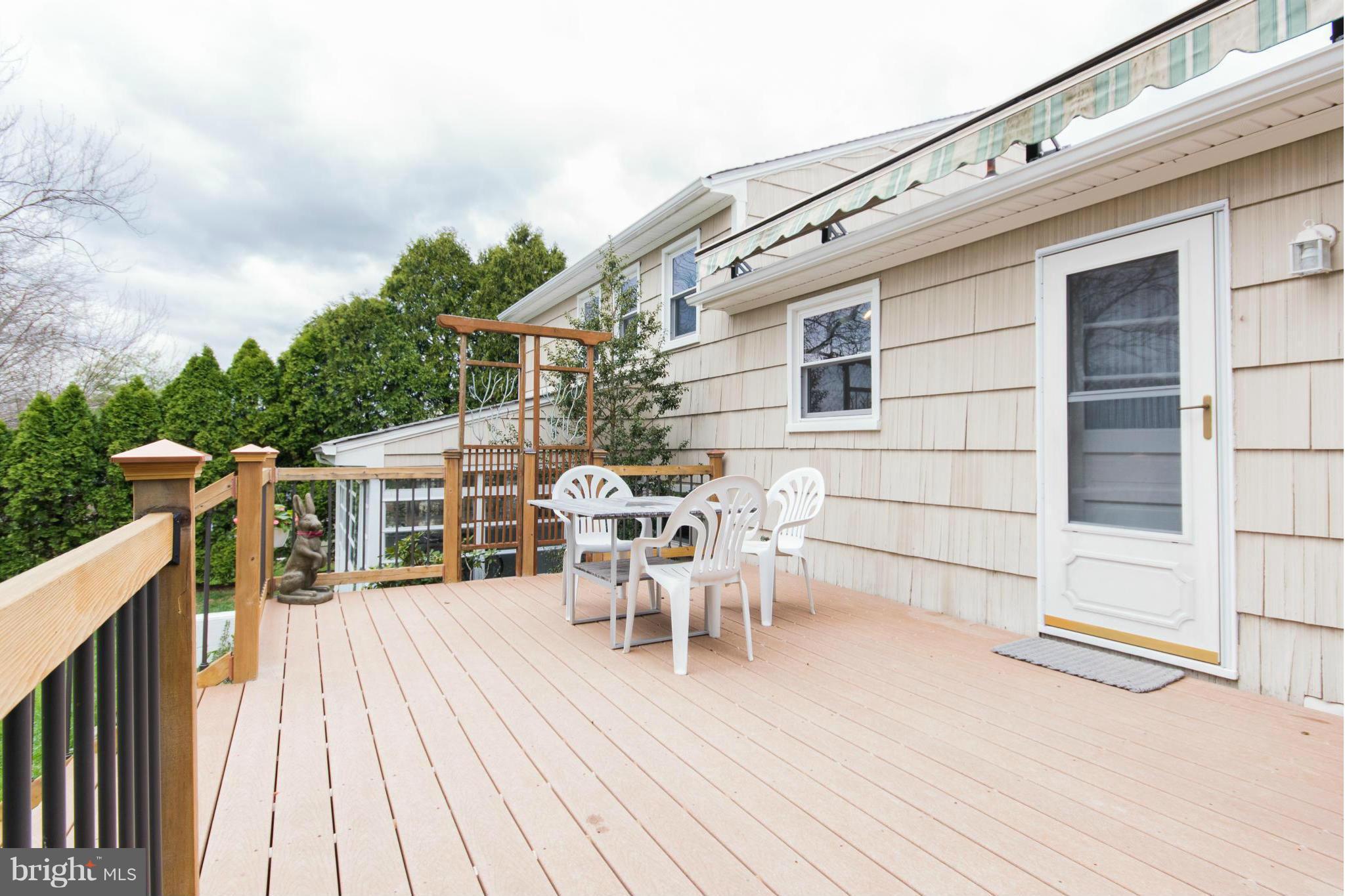 213 Garden Road Baltimore, MD 21286 - Photo 24 of 30 Rear Deck w/ Auto Retractable Awning